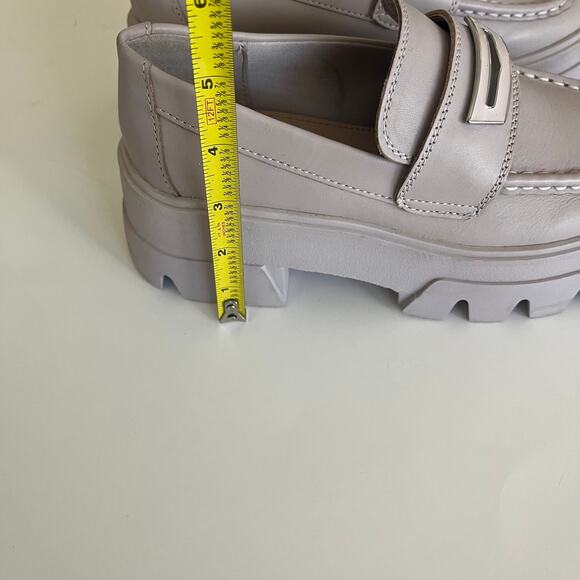 Aldo Grandwalk Leather Loafer Lilac Women's 6 Lug Sole Chunky Statement Shoe - Picture 5 of 8